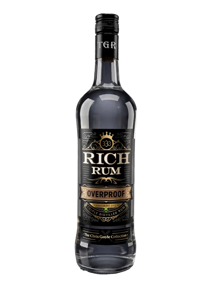 Triple Gold Overproof Rum bottle